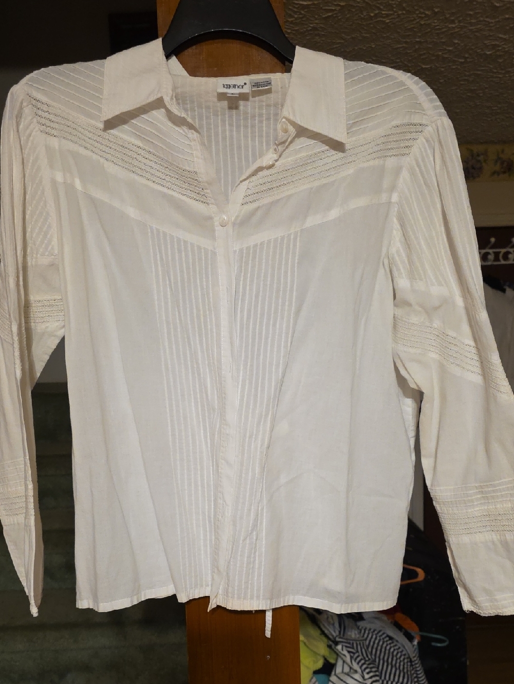 Together White Pintuck Button-Down Shirt
